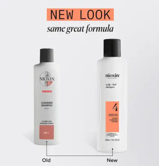 Nioxin система 4 очищающий шампунь 300мл NEW мил