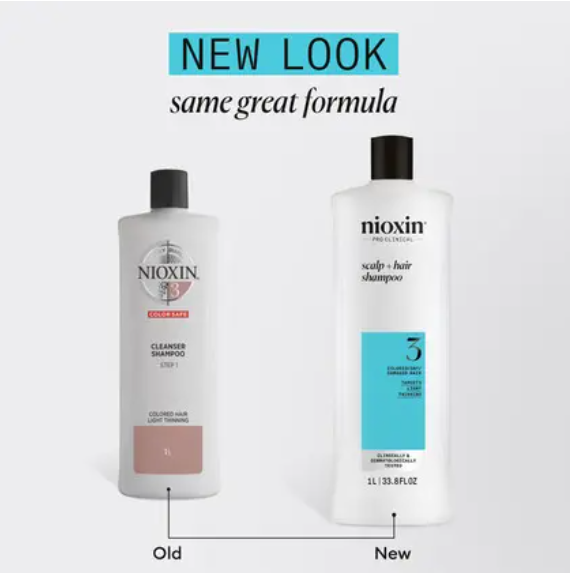 Nioxin система 3 очищающий шампунь 1000мл NEW ДГ
