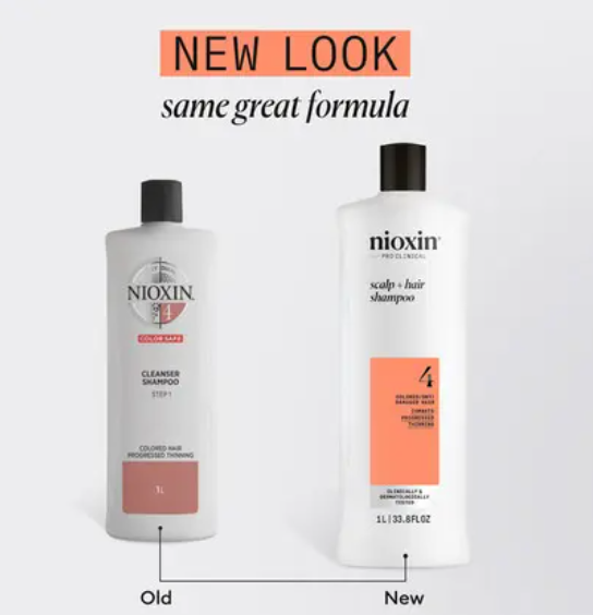 Nioxin система 4 очищающий шампунь 1000мл NEW ДГ