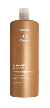 Wella ultimate smooth шампунь для сухих, вьющихся и тусклых волос 1000 мл
