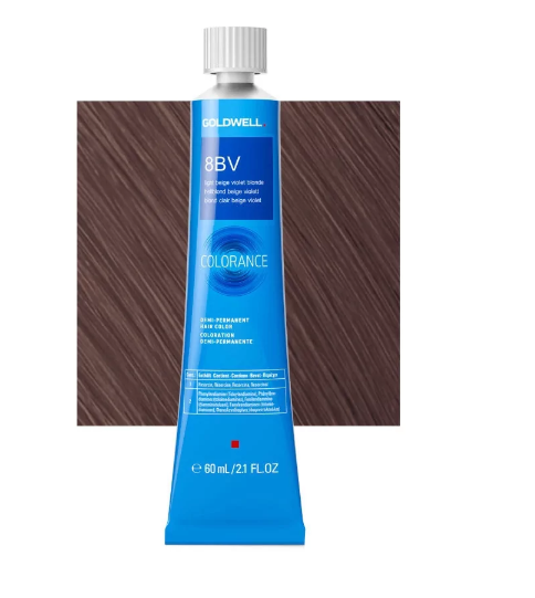 Gоldwell colorance тонирующая крем-краска 8 bv светло-бежевый фиолетовый блонд 60 мл