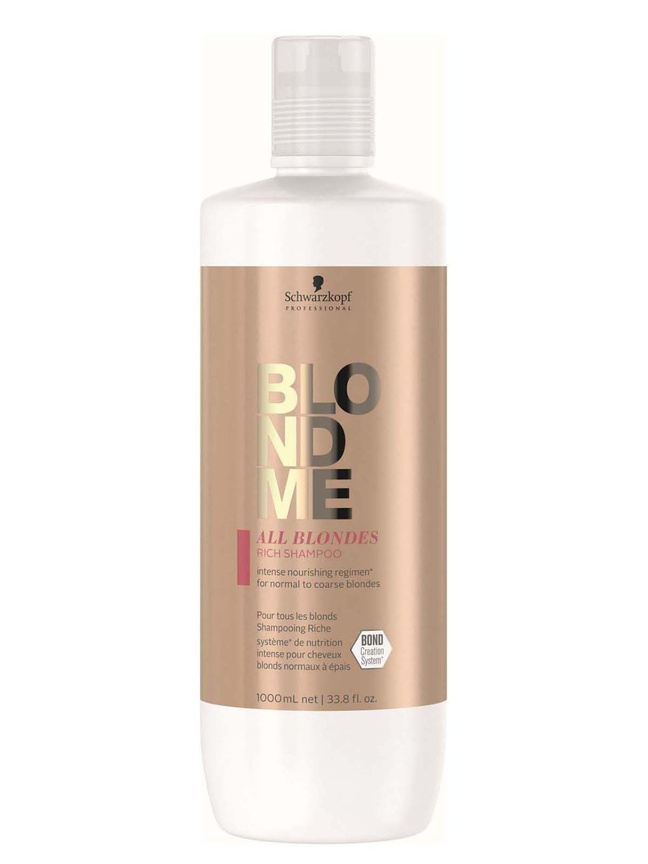 Blondme all blondes rich обогащенный шампунь для средних и жестких волос 1000 мл