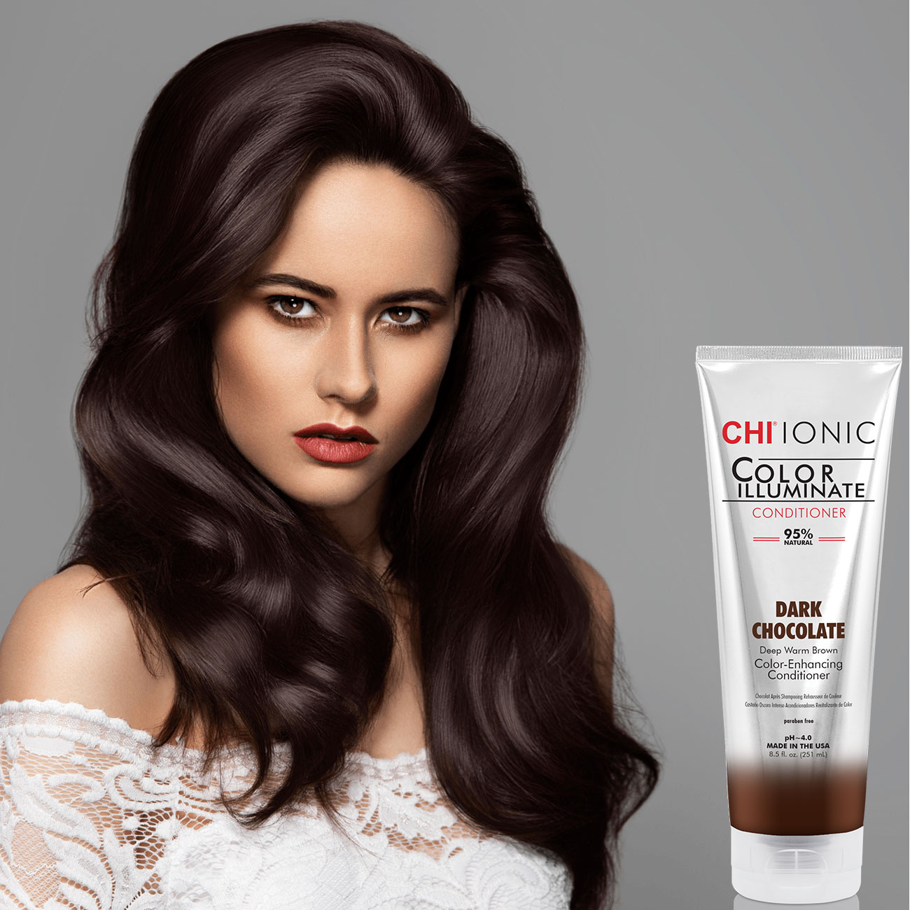 Chi ionic color illuminate кондиционер оттеночный темный шоколад 251 мл