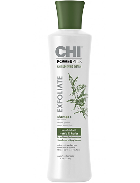 Chi power plus шампунь отшелушивающий 355 мл