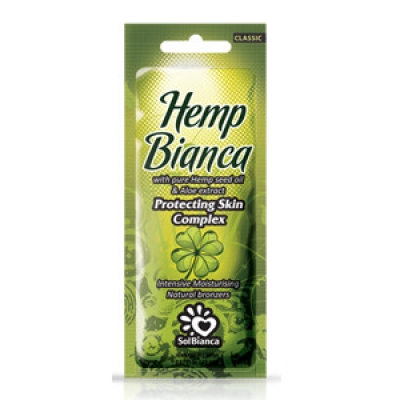 Solbianca крем для загара в солярии hemp bianca с маслом семян конопли и экстрактом алоэ 15 мл