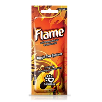 Solbianca крем для загара в солярии flame с нектаром манго бронзаторами и tingle эффектом 15 мл