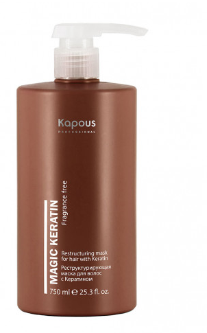 Kapous magic keratin реструктурирующая маска с кератином 750 мл