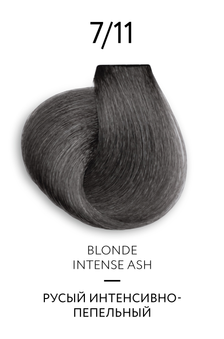 Ollin color platinum collection 7.11 перманентная крем-краска для волос 100мл