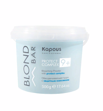 Kapous blond bar обесцвечивающая пудра с защитным комплексом 9+ 500 гр