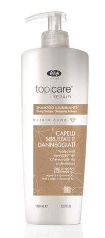 Lisap top care repair elixir care шампунь-эликсир для восстановления и придания сияющего блеска 1000мл ЛС