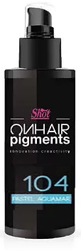 Shot on hair pigments пастельный пигмент 104 аквамариновый 100мл
