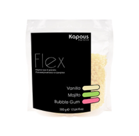 Kapous полимерный воск в гранулах flex с ароматом ваниль 500 гр