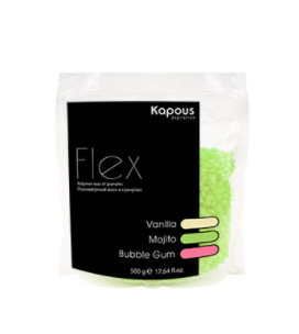 Kapous полимерный воск в гранулах flex с ароматом мохито 500 гр