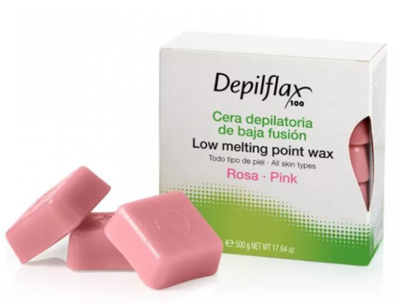 Depilflax воск горячий в брикетах розовый 500 гр (а)